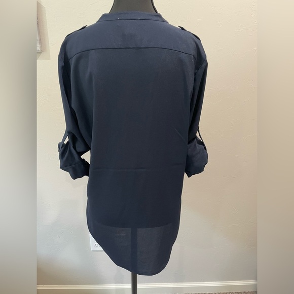 Calvin Klein Navy Button Down Shirt - Picture 4 of 5